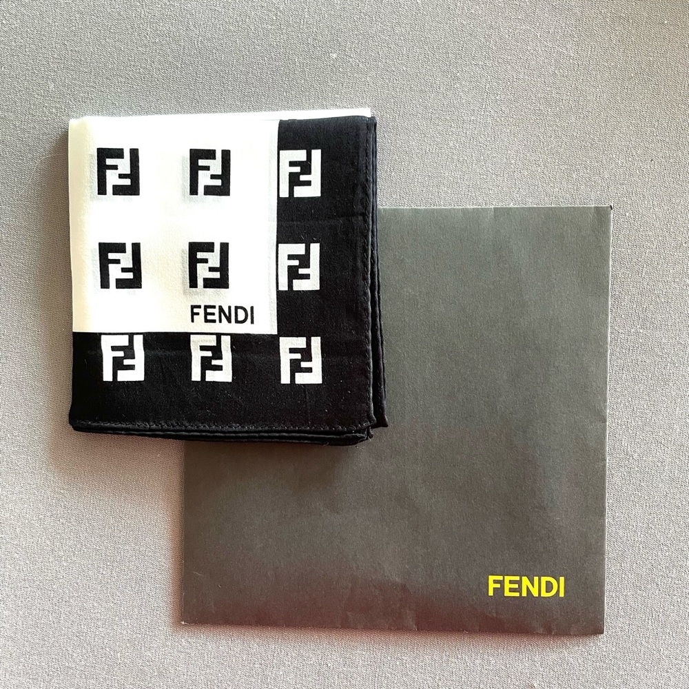 Fendi Monochrome Logo Scarf